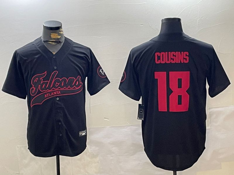 Men Atlanta Falcons #18 Cousins Black Joint Name 2024 Nike Limited NFL Jersey style 1->buffalo bills->NFL Jersey